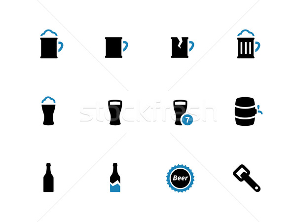 Beer duotone icons on white background. Stock photo © tkacchuk