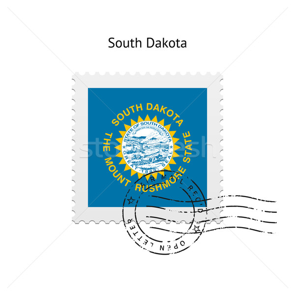 State of South Dakota flag postage stamp. Stock photo © tkacchuk