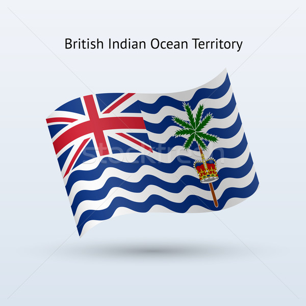 British Indian Ocean Territory flag waving form. Stock photo © tkacchuk