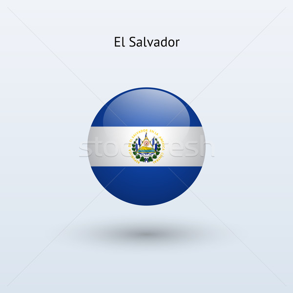 El Salvador round flag. Vector illustration. Stock photo © tkacchuk