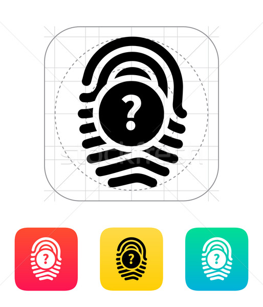 Question mark, FAQ sign. Fingerprint icon. Stock photo © tkacchuk