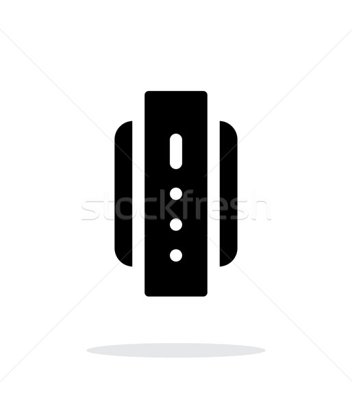 Smart watch back view simple icon on white background. Stock photo © tkacchuk