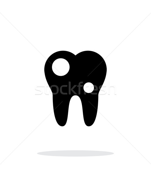 Tooth with caries icon. Stock photo © tkacchuk