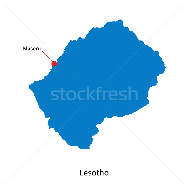 Détaillée vecteur carte Lesotho ville éducation [[stock_photo]] © tkacchuk