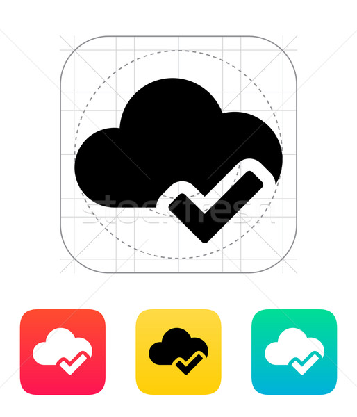 проверить облако значок интернет сеть веб связи Сток-фото © tkacchuk
