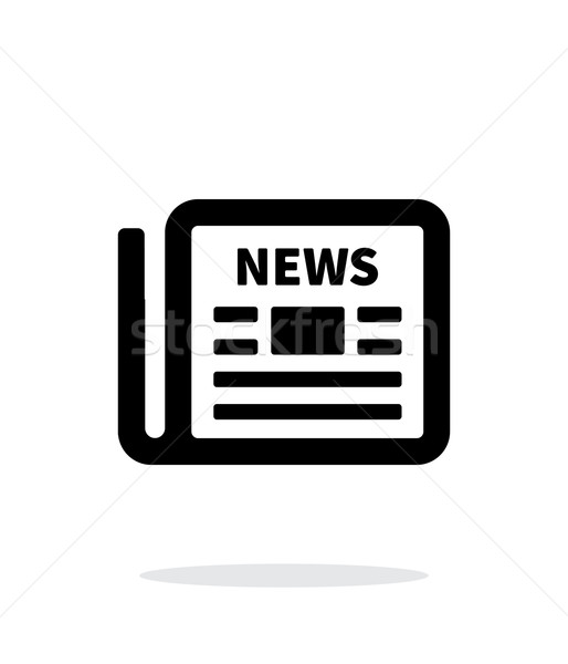 Newspaper icon on white background. Stock photo © tkacchuk