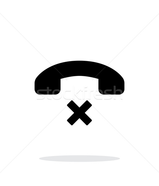 Sinken rufen einfache Symbol weiß Kontakt Stock foto © tkacchuk