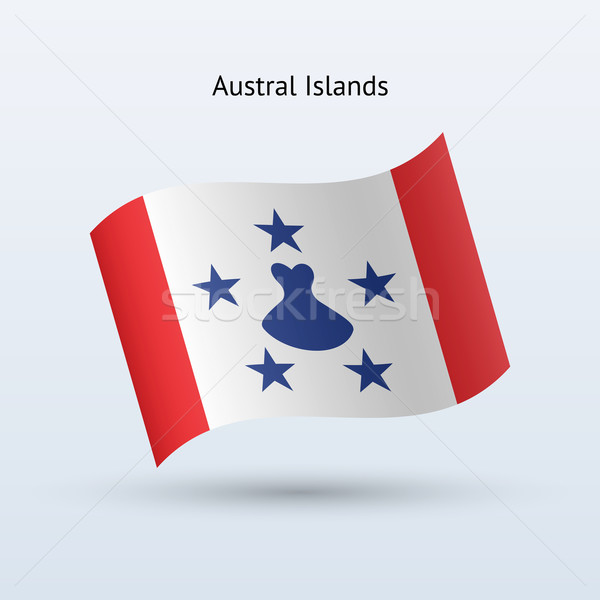 Austral Islands flag waving form. Stock photo © tkacchuk