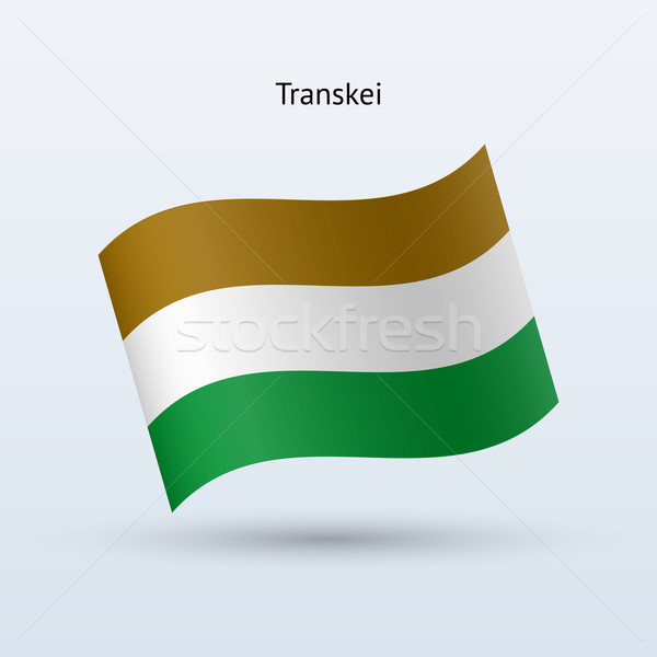 Transkei flag waving form. Vector illustration. Stock photo © tkacchuk