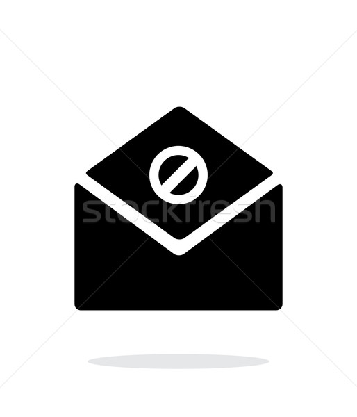 Spam mail icône blanche affaires sécurité [[stock_photo]] © tkacchuk