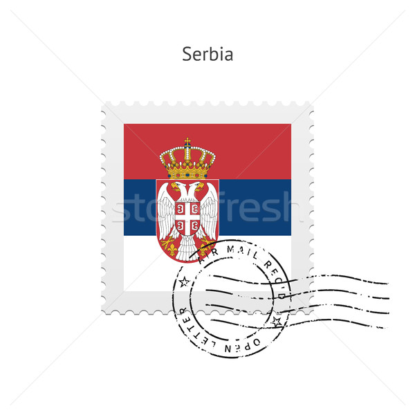 Serbia bandera blanco signo carta Foto stock © tkacchuk