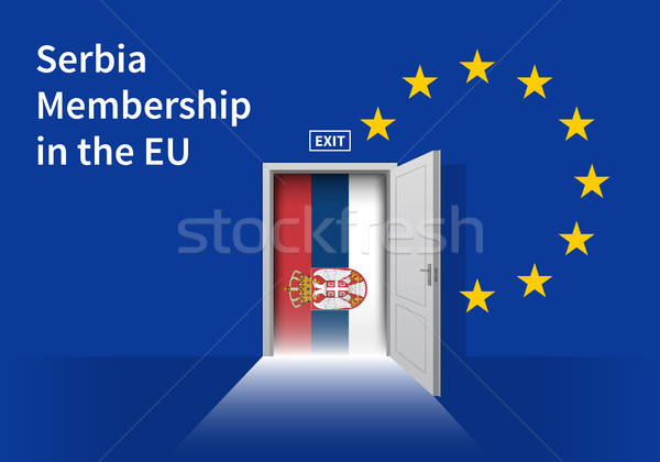 Europeo Unión bandera pared puerta ue Foto stock © tkacchuk