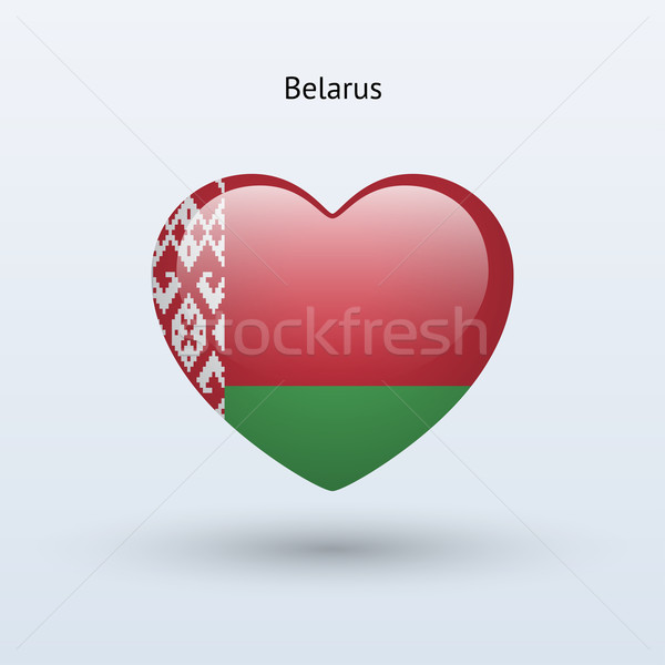 Sevmek Belarus simge kalp bayrak ikon Stok fotoğraf © tkacchuk