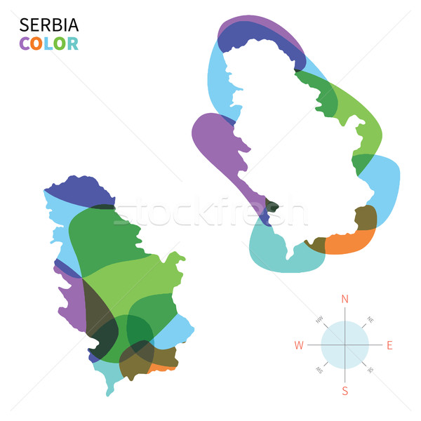 Foto stock: Resumen · vector · color · mapa · Serbia · transparente