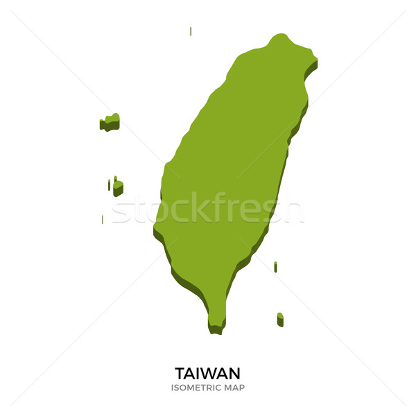 Isometric map of Taiwan detailed vector illustration Stock photo © tkacchuk