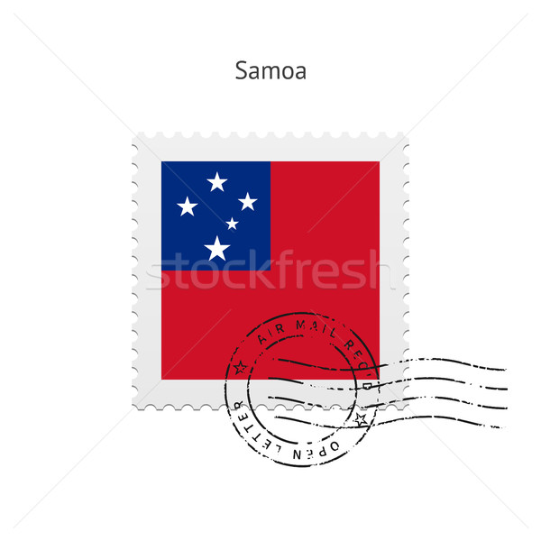 Samoa Flag Postage Stamp. Stock photo © tkacchuk