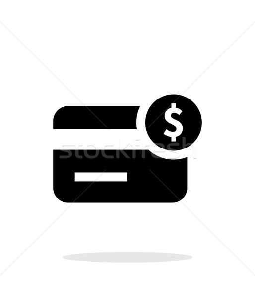 Cantidad tarjeta de crédito icono blanco financiar banco Foto stock © tkacchuk