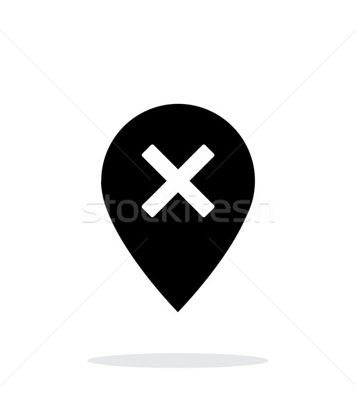 Delete map pin icon on white background. Stock photo © tkacchuk