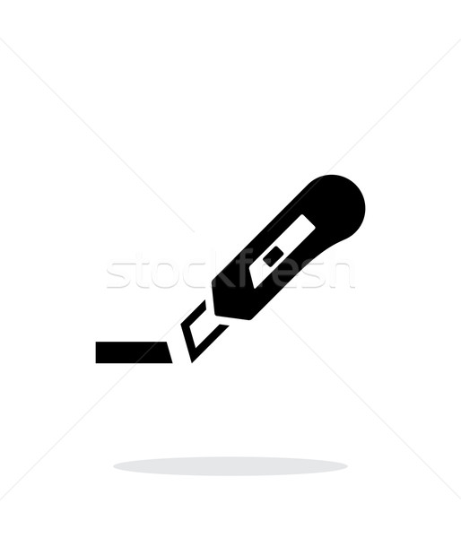 Stock photo: Cut ribbon icon on white background.