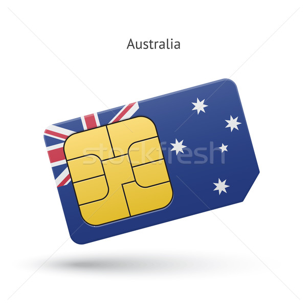 Australia teléfono móvil tarjeta bandera negocios diseno Foto stock © tkacchuk