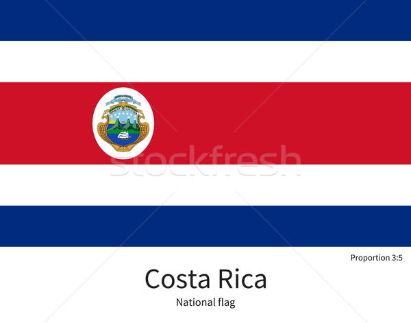 Foto stock: Bandera · Costa · Rica · corregir · elemento · colores · educación