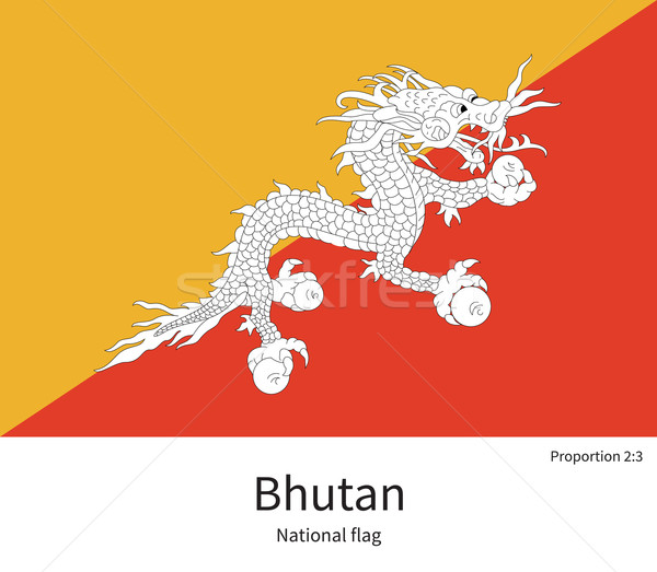 Bandeira Butão corrigir elemento cores educação Foto stock © tkacchuk
