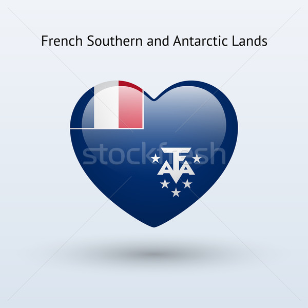 Love French Southern and Antarctic Lands symbol. Stock photo © tkacchuk