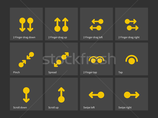 Multi-touch gestures for tablets or phone icons. Stock photo © tkacchuk