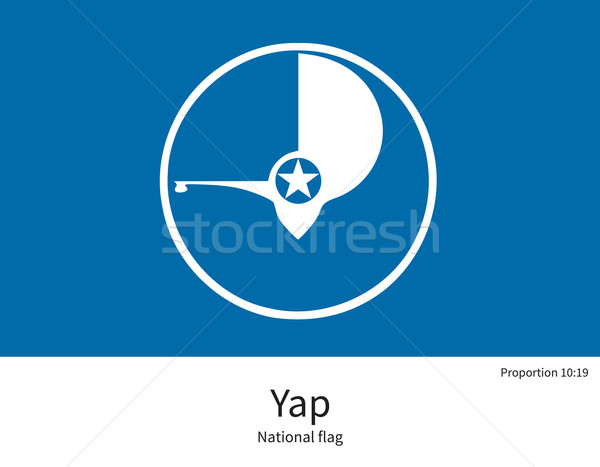 National flag of Yap with correct proportions, element, colors Stock photo © tkacchuk