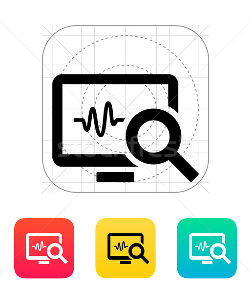 Stock photo: Pulse monitoring icon.