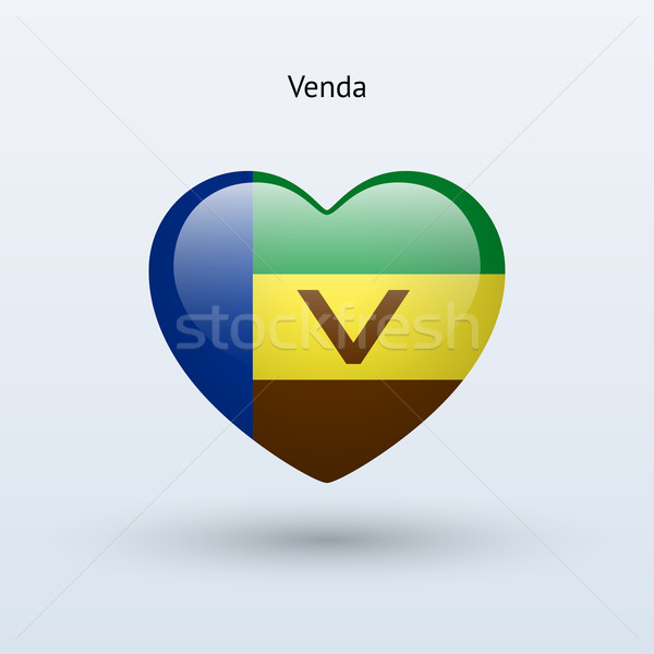 Love Venda symbol. Heart flag icon. Stock photo © tkacchuk