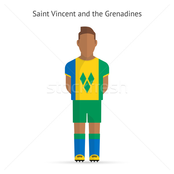 Saint Vincent and Grenadines football player. Soccer uniform. Stock photo © tkacchuk