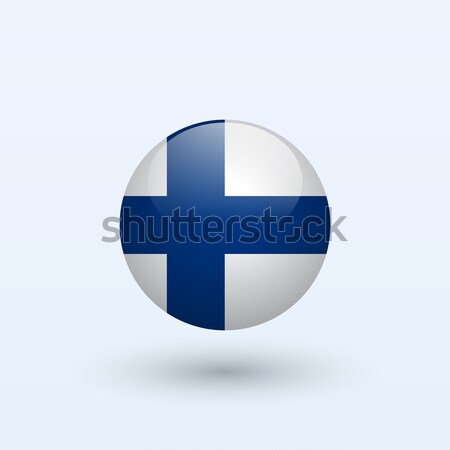 Finland round flag. Vector illustration. Stock photo © tkacchuk