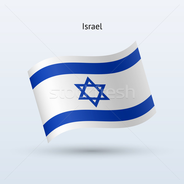 Israël vlag vorm grijs teken Stockfoto © tkacchuk