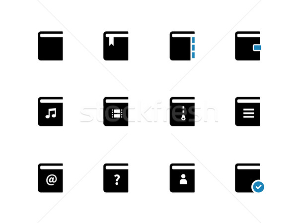 Book duotone icons on white background. Stock photo © tkacchuk