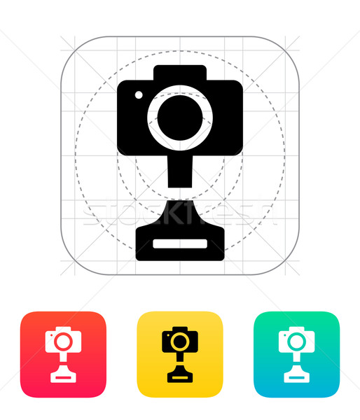 SLR photo award icon on white background. Stock photo © tkacchuk