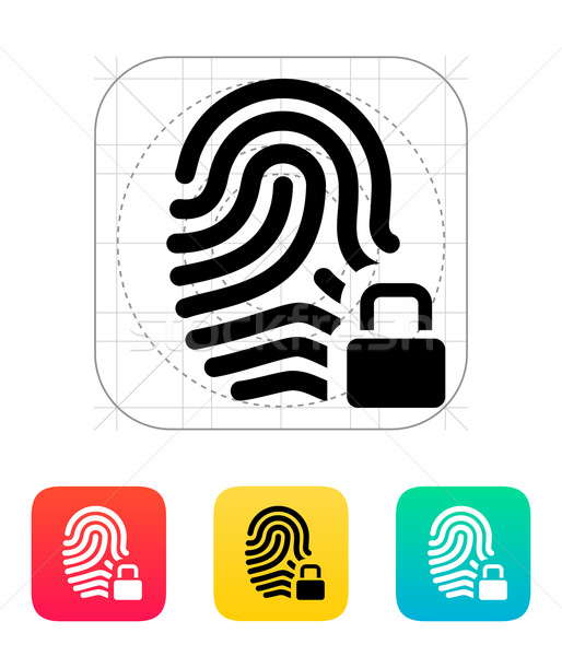 Fingerprint and thumbprint with lock icon. Stock photo © tkacchuk