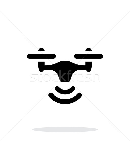 Wireless quadcopter simple icon on white background. Stock photo © tkacchuk