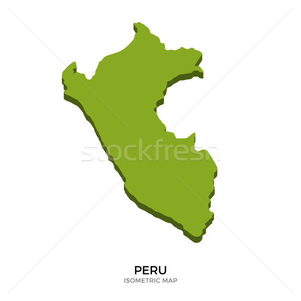 Isometric map of Peru detailed vector illustration Stock photo © tkacchuk