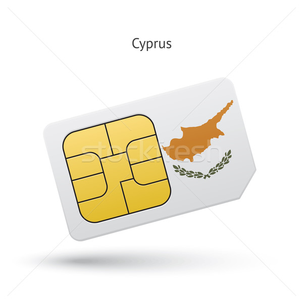 Cyprus mobile phone sim card with flag. Stock photo © tkacchuk