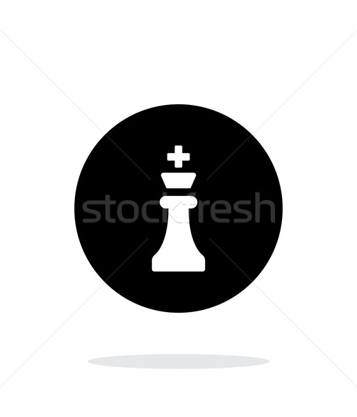 Rey del ajedrez simple icono blanco ajedrez negro Foto stock © tkacchuk