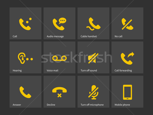 Communication, call, phone icons. Stock photo © tkacchuk