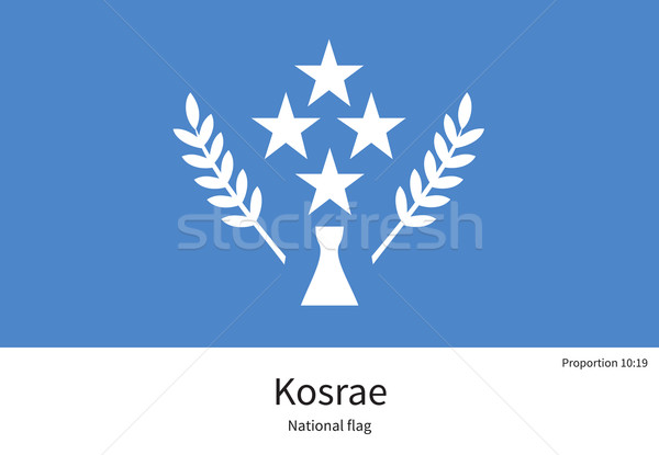 National flag of Kosrae with correct proportions, element, colors Stock photo © tkacchuk