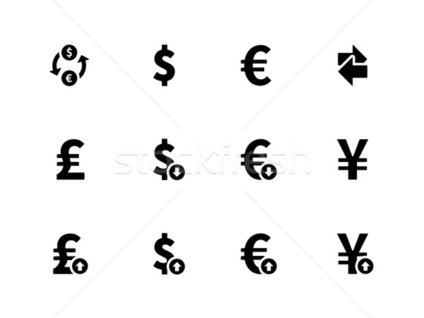 Exchange Rate icons on white background. Stock photo © tkacchuk