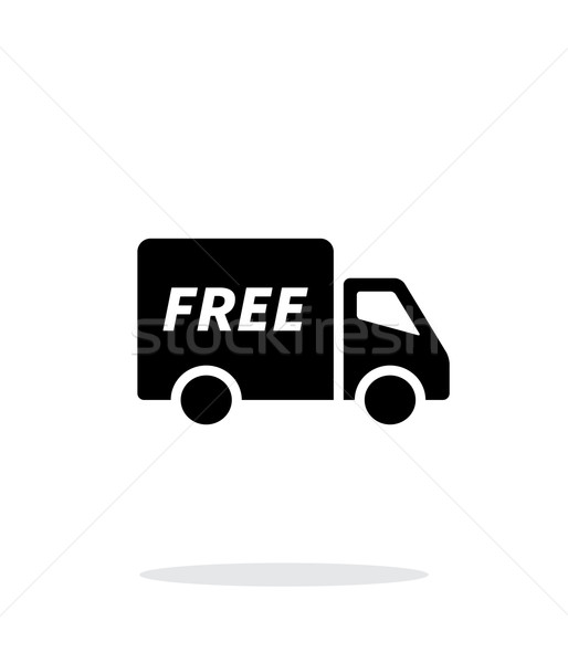 Livraison gratuite icône blanche internet camion paquet [[stock_photo]] © tkacchuk