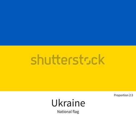 National flag of Ukraine with correct proportions, element, colors Stock photo © tkacchuk