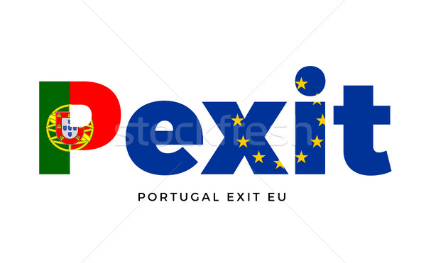 PEXIT - Portugal exit from European Union on Referendum. Stock photo © tkacchuk