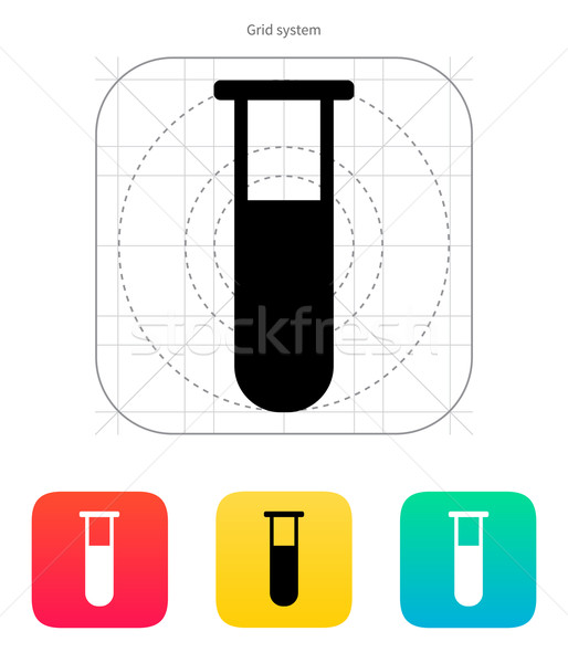 Medical test-tube icon. Vector illustration. Stock photo © tkacchuk
