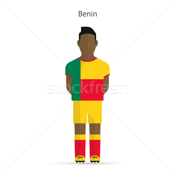 Benin voetballer voetbal uniform abstract fitness Stockfoto © tkacchuk
