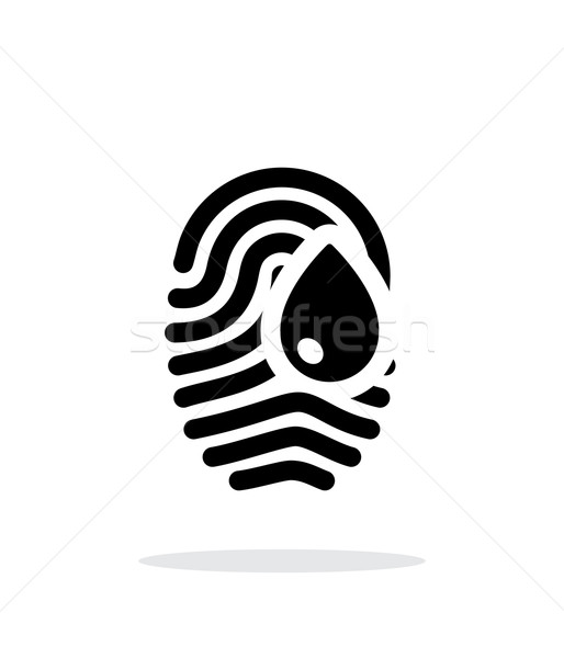 Damage fingerprint icon on white background. Stock photo © tkacchuk